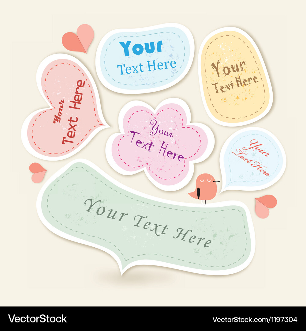 Different textured frame for text Vector Image