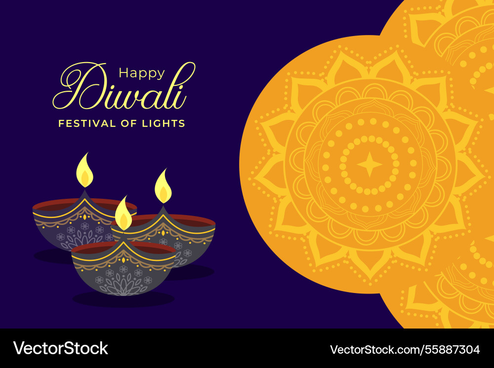 Happy diwali celebration background festival light Happy diwali celebration background festival light vector image