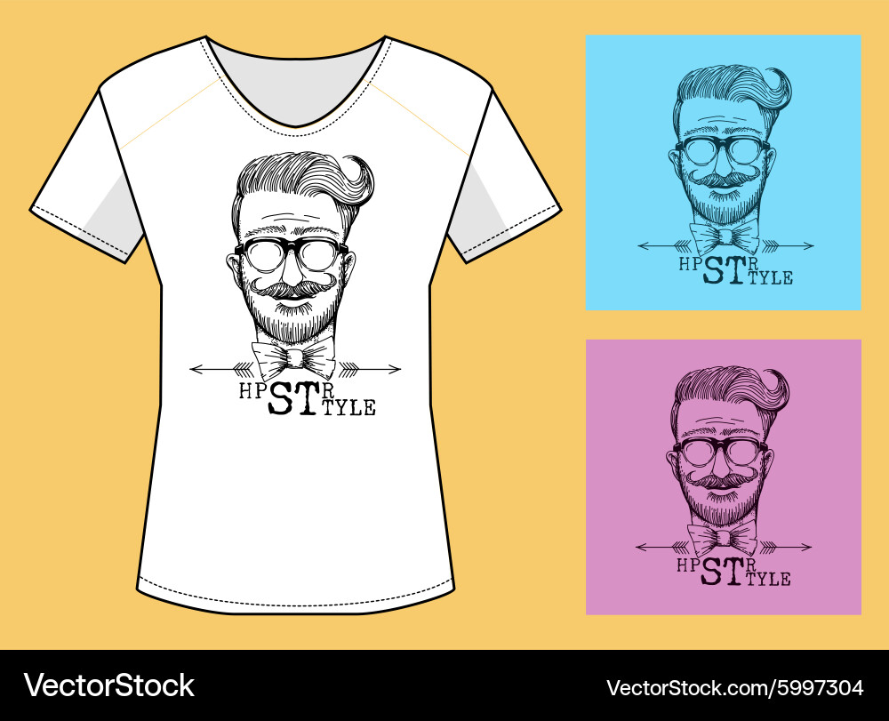 Hipster style print design Vector Image