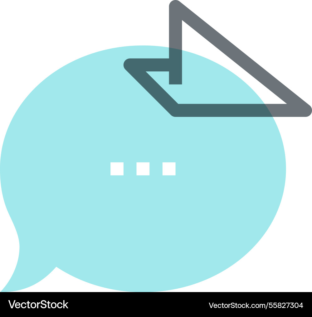 Message bubble flat line web icon concept Message bubble flat line web icon concept vector image