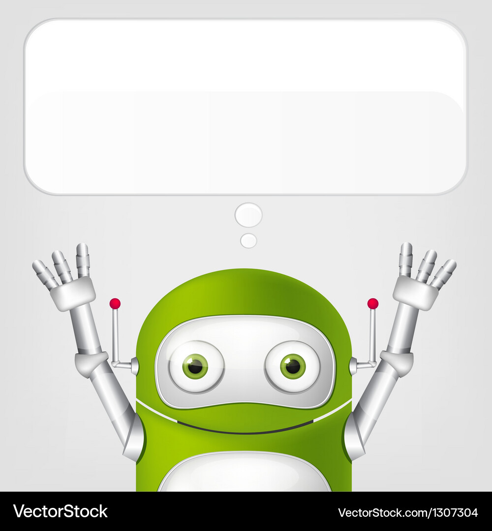 Modern Robot Character Vector Image