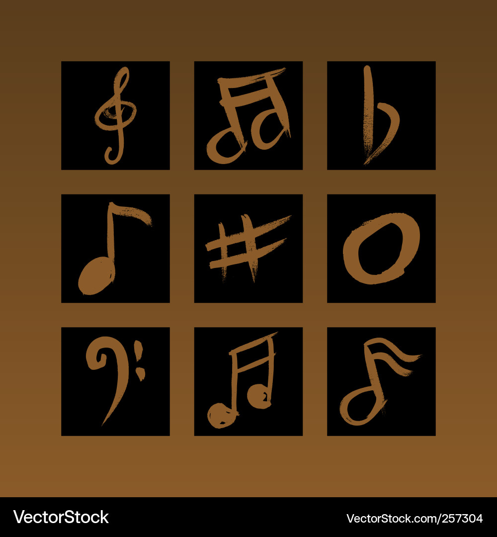 Musical Notation Elements vector image