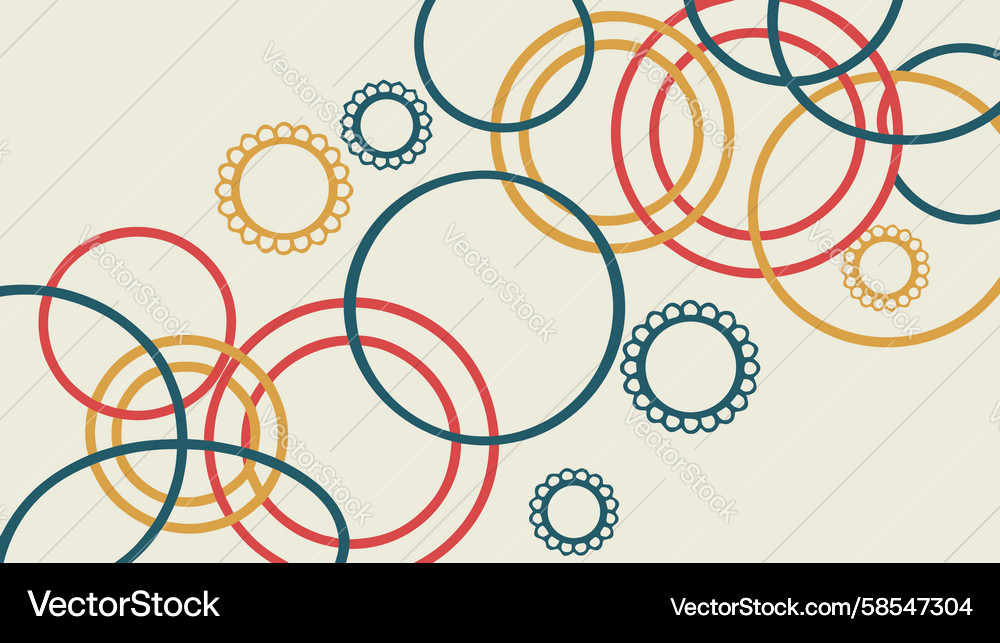 Overlapping Circles Pattern Vector Image