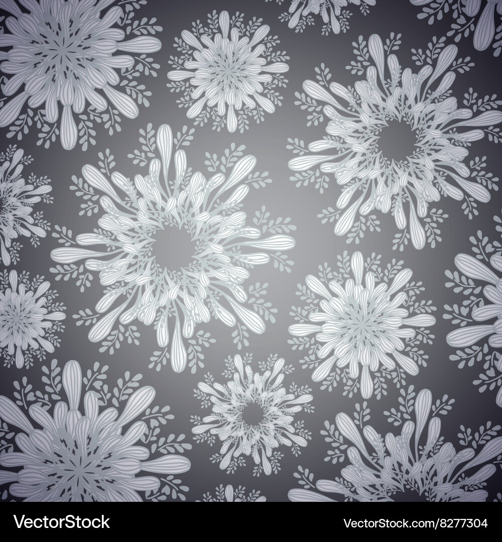 Seamless patterns with snowflakes vector image