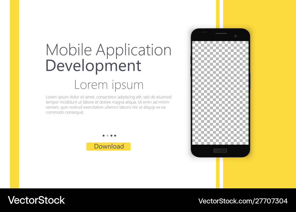 Smartphone Layout - Mobile App Interface vector image