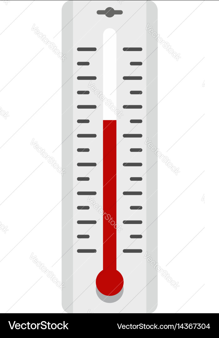 Thermometer with degrees icon isolated Vector Image