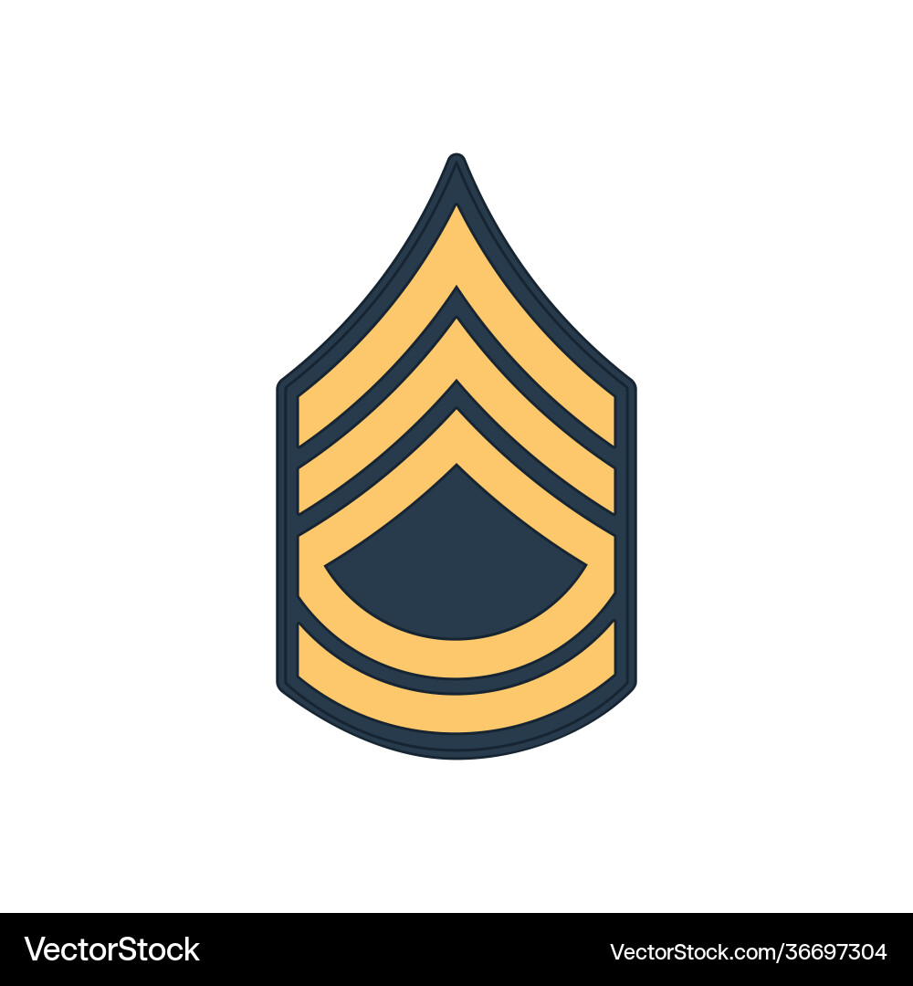 US Army Sergeant First Class Rank Insignia vector image