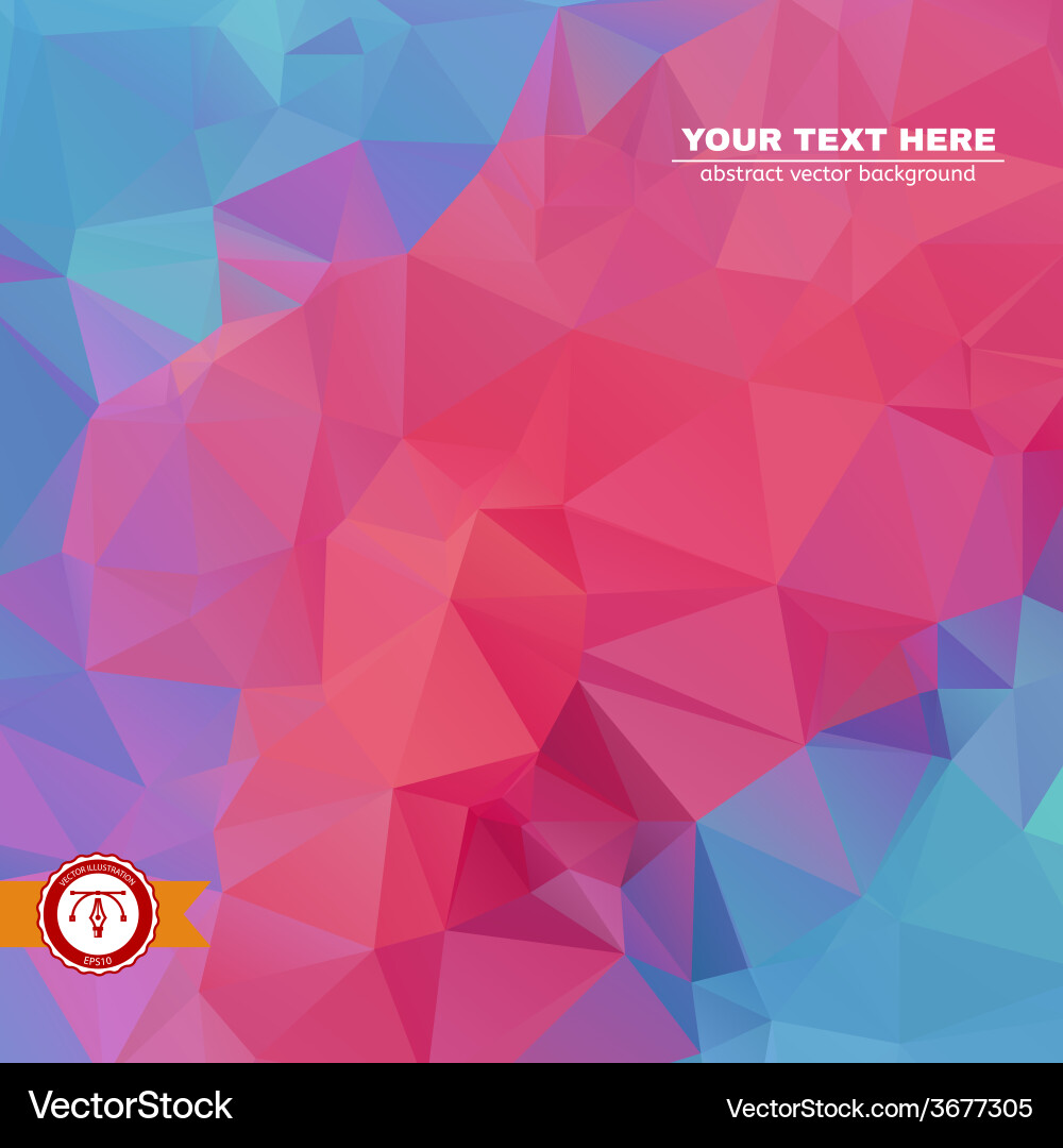 Abstract colorful triangles background vector image