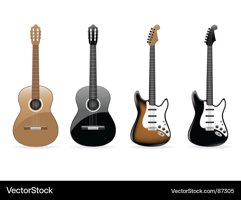 Guitar Set Vector Image
