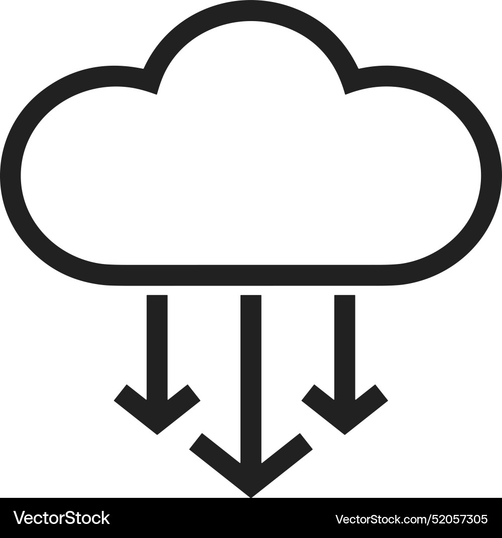 Upload outline icon symbol image Vector Image