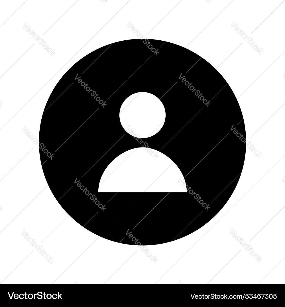 User account profile isolated circular button icon User account profile isolated circular button icon vector image