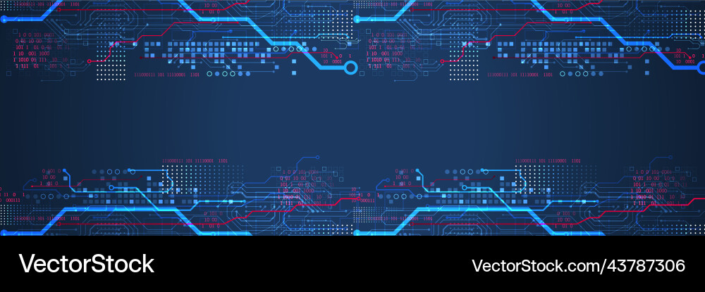 Abstract Circuit Technology Background vector image