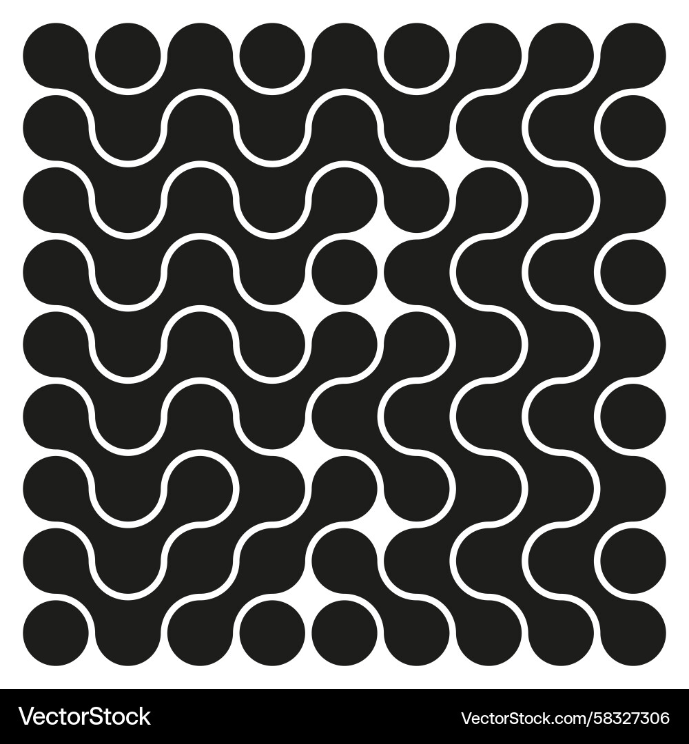 Curved Monochrome Grid Pattern Vector Image