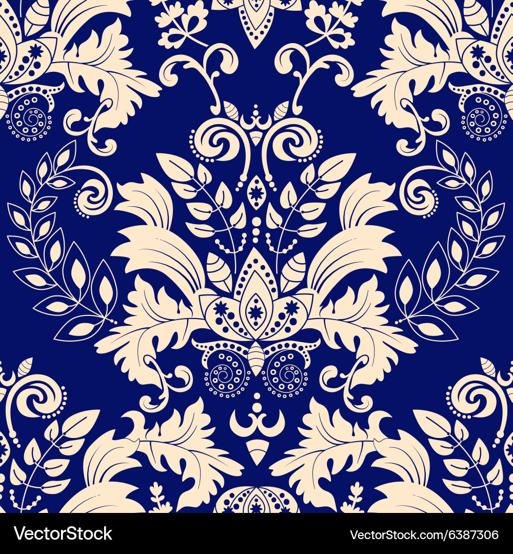 Elegant Damask Pattern vector image