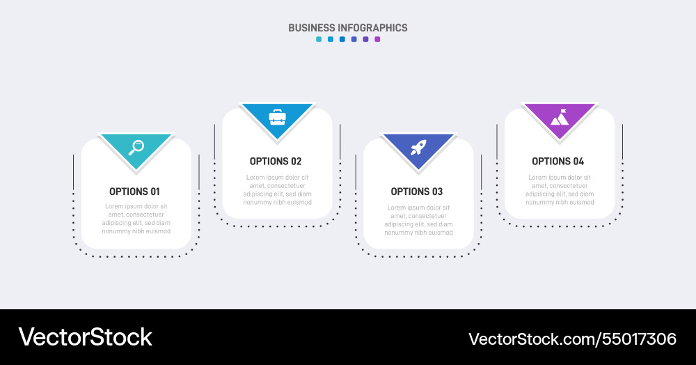 Horizontal progress bar featuring 4 arrow-shaped Horizontal progress bar featuring 4 arrow-shaped vector image