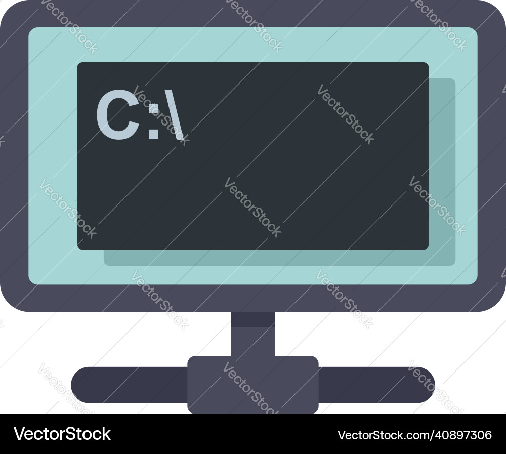 Monitor testing software icon flat isolated Monitor testing software icon flat isolated vector image