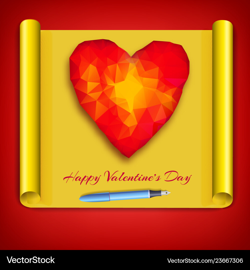 Paper scroll composition vector image