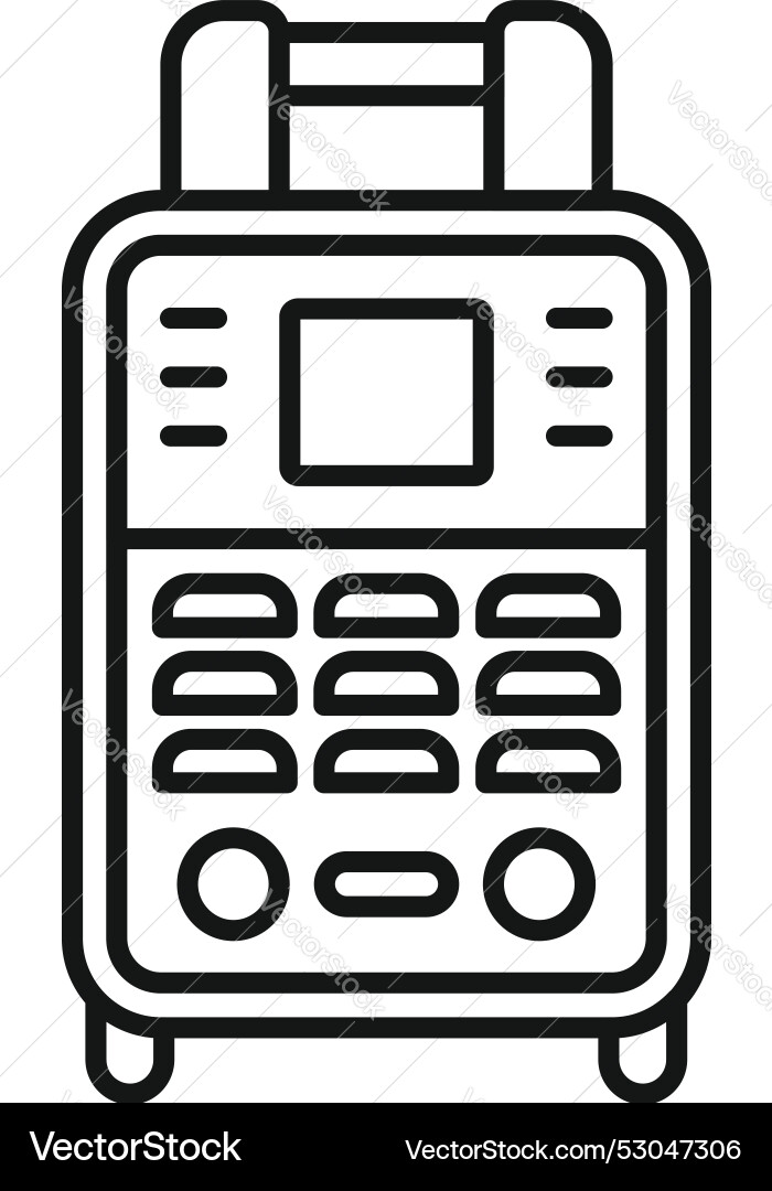 Professional audio amplifier showing buttons Professional audio amplifier showing buttons vector image