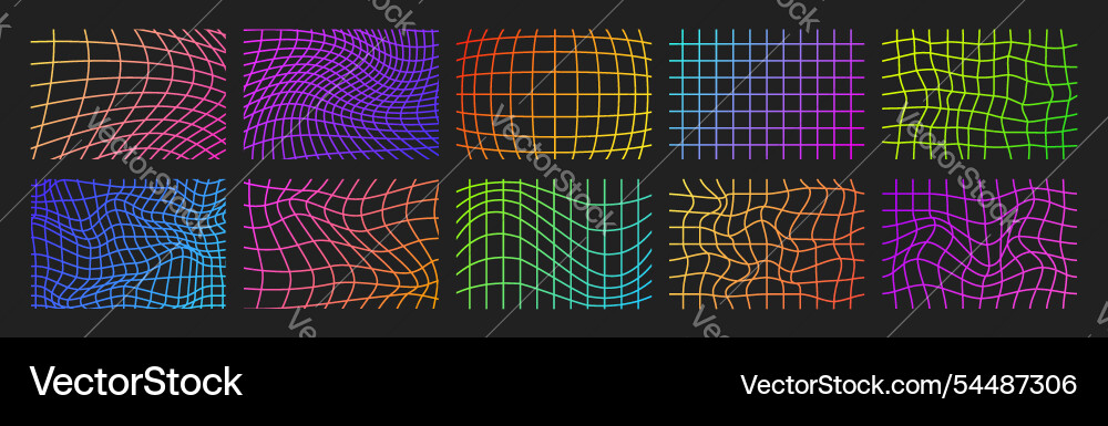 Psychedelic checkerboard gradient waves groovy Psychedelic checkerboard gradient waves groovy vector image
