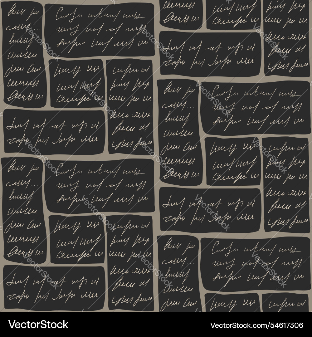 Scribble handwritten text seamless pattern Scribble handwritten text seamless pattern vector image