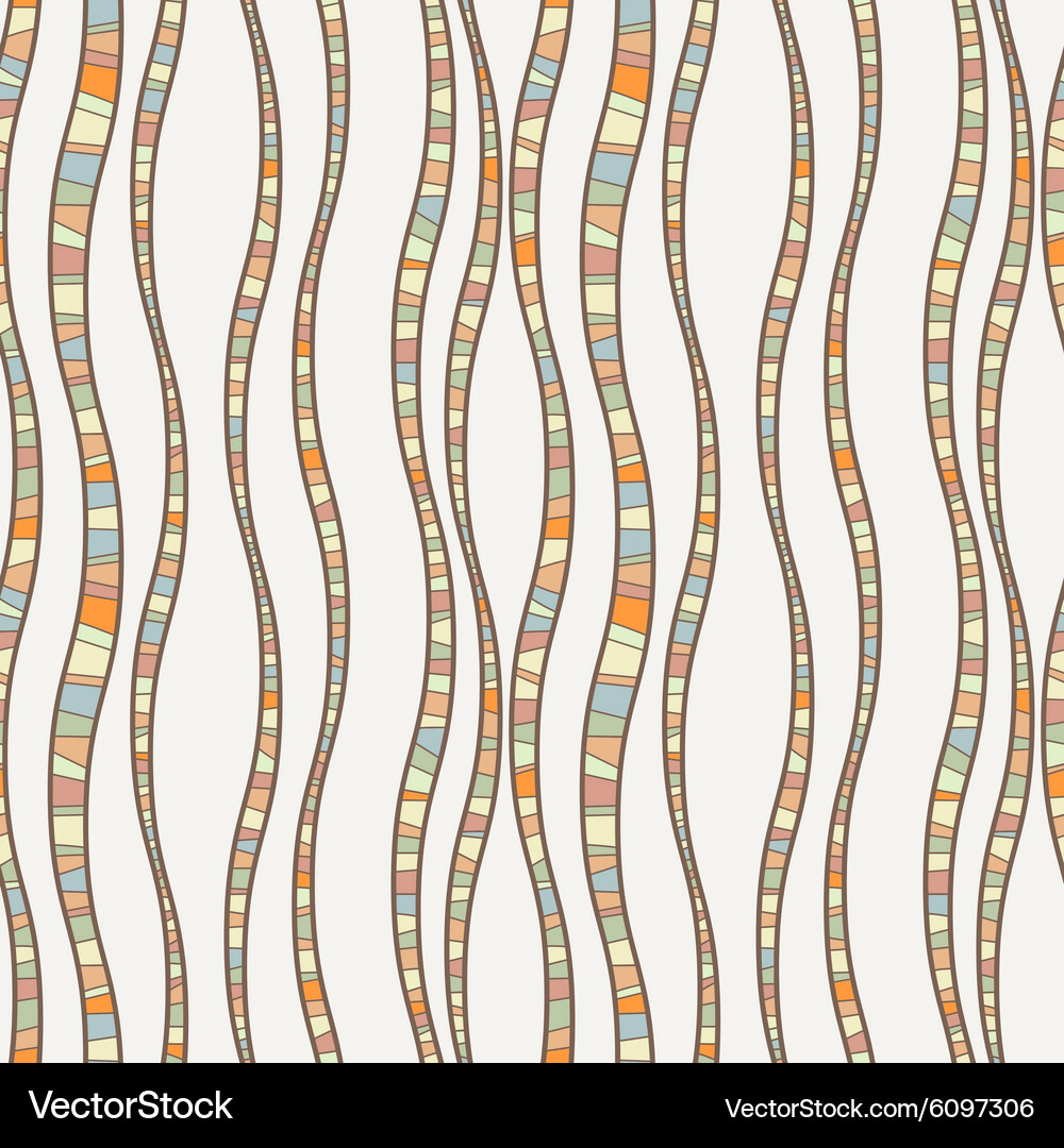 Seamless pattern of wavy lines Vector Image