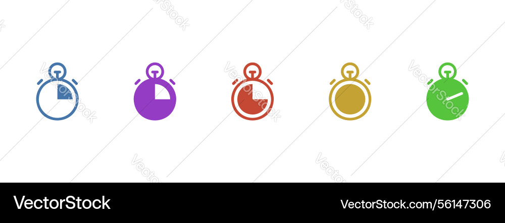 Simple icon on a theme timer stopwatch Simple icon on a theme timer stopwatch Vector Image