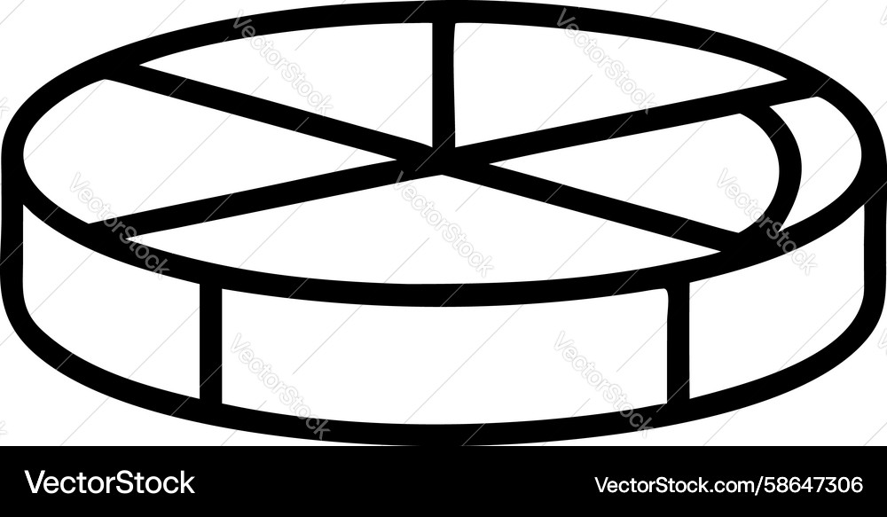 Three-Dimensional Pie Chart Vector Image