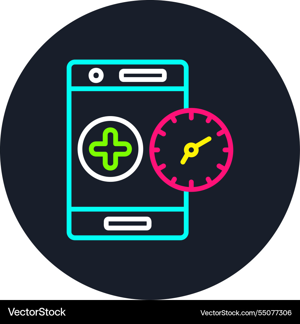 Time line multi color icon Vector Image