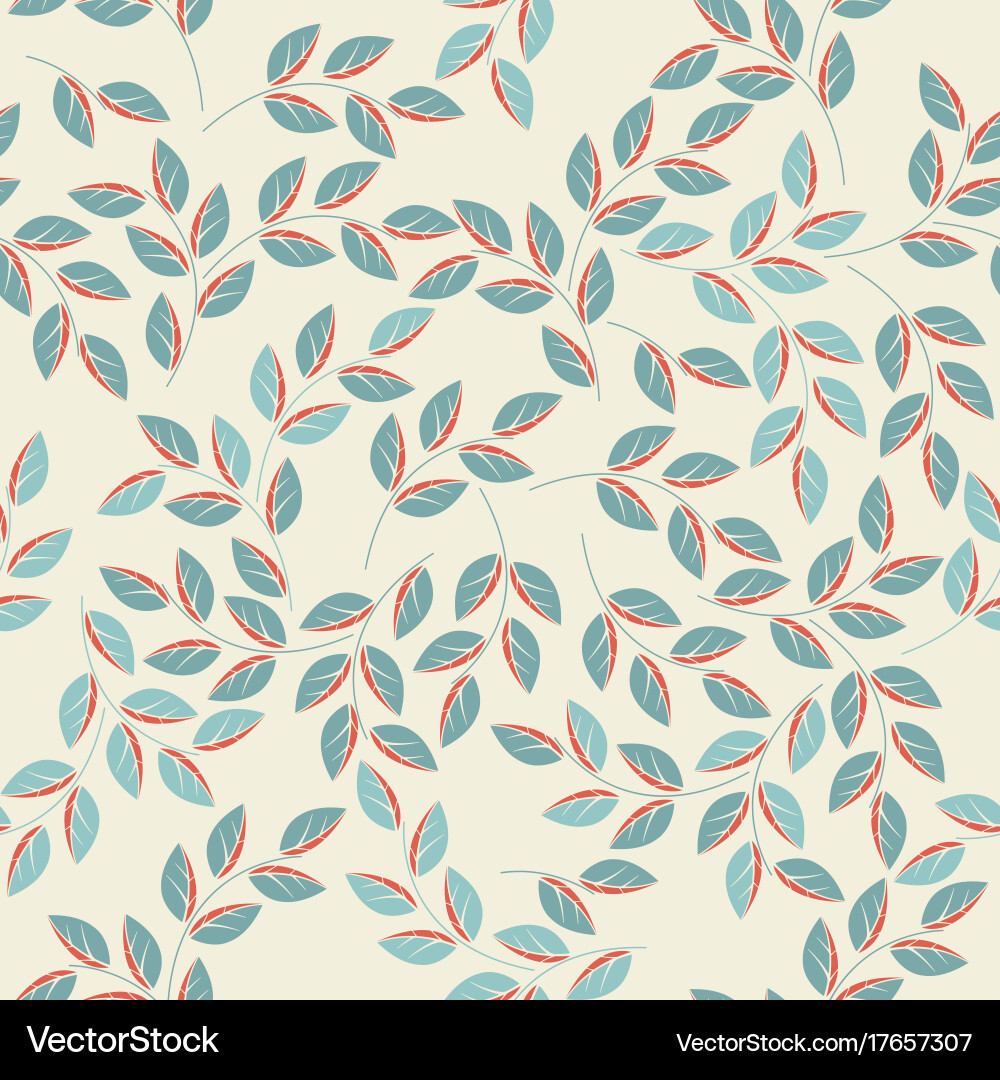 Elegant seamless pattern with decorative leaves Vector Image