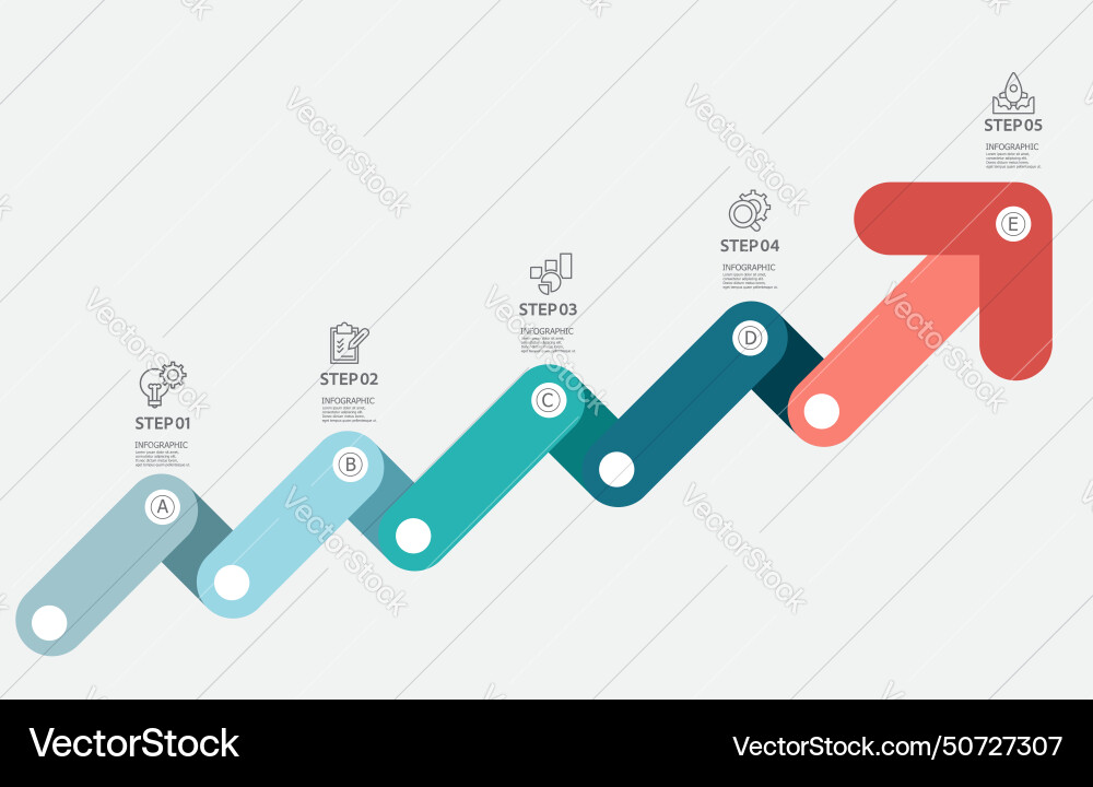 Infographics timeline element business workflow Vector Image