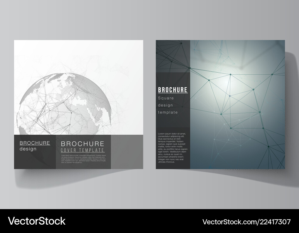 Layout of two square format covers design Layout of two square format covers design vector image