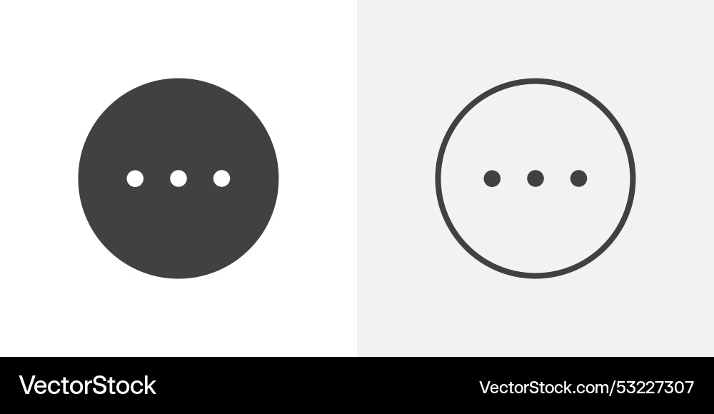 More icon flat and simple set design More icon flat and simple set design vector image