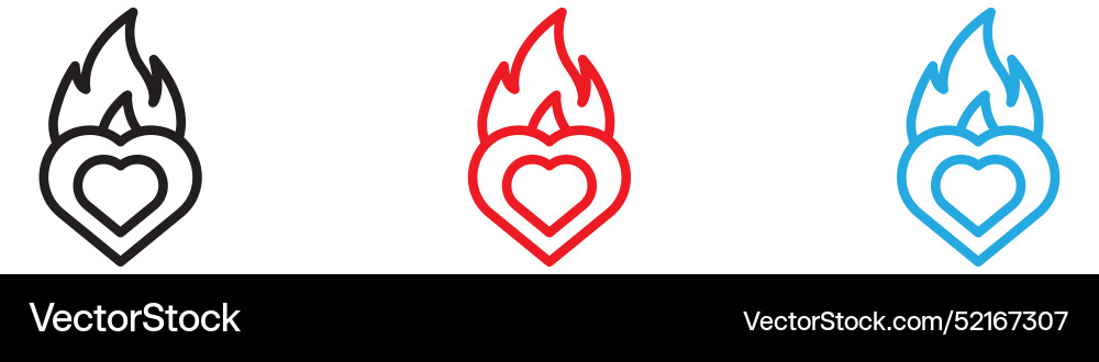 Passion icon logo set collection for web app ui Vector Image
