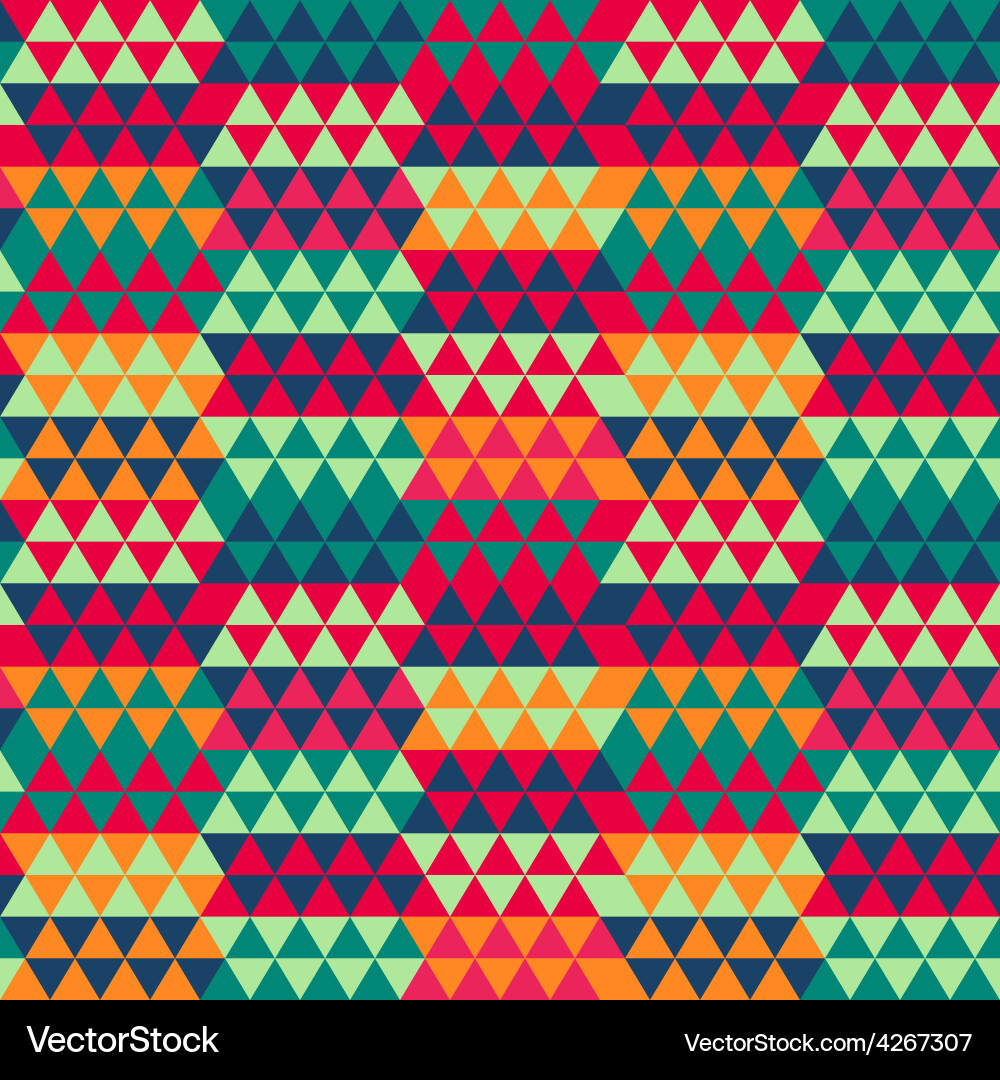 Retro triangle seamless pattern vector image