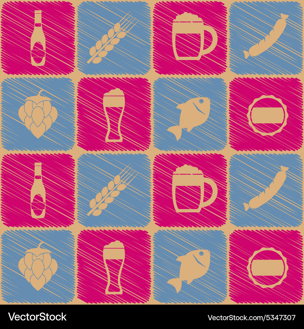 Seamless pattern with consumption of beer Vector Image