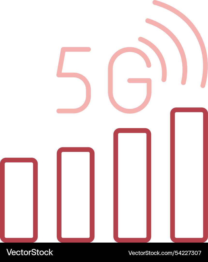 Signal status line fill icon Vector Image