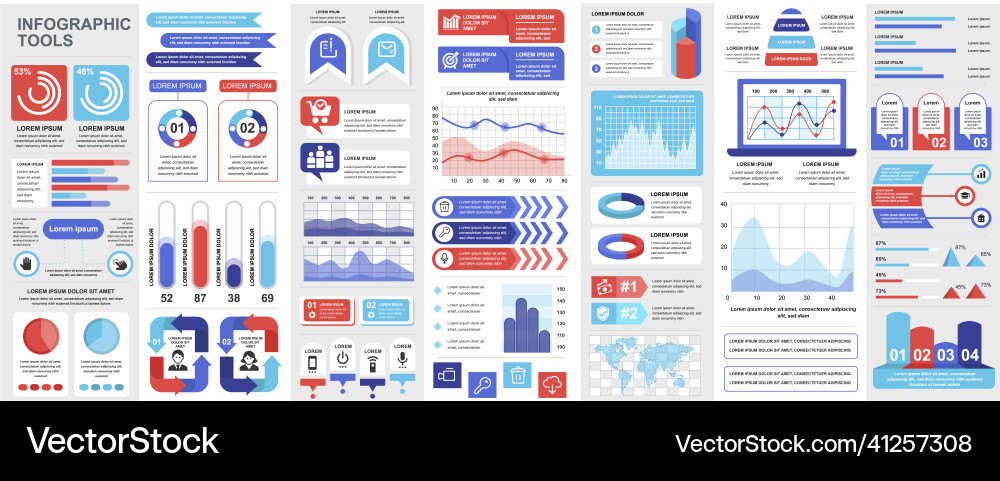 Bundle infographic ui ux kit elements Bundle infographic ui ux kit elements vector image