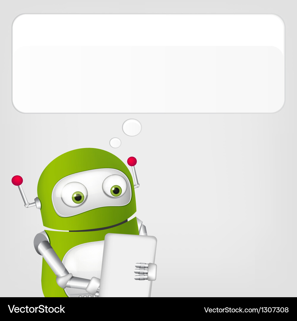 Cute robot Royalty Free Vector Image - VectorStock