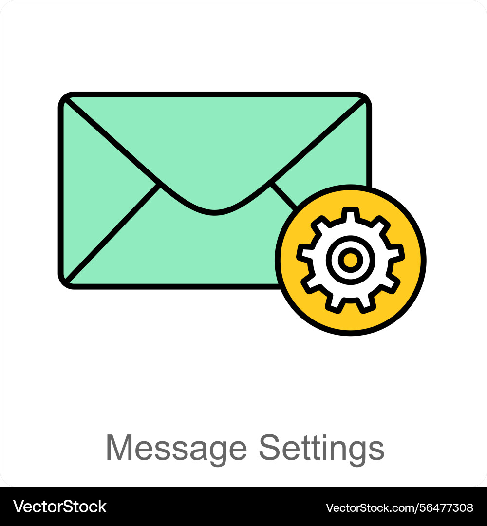Message setting icon concept Vector Image