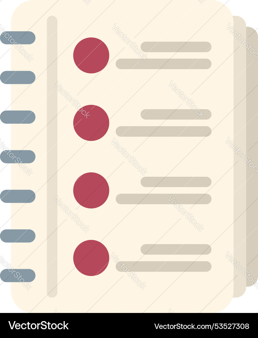 Notepad with checklist showing completed tasks Notepad with checklist showing completed tasks vector image