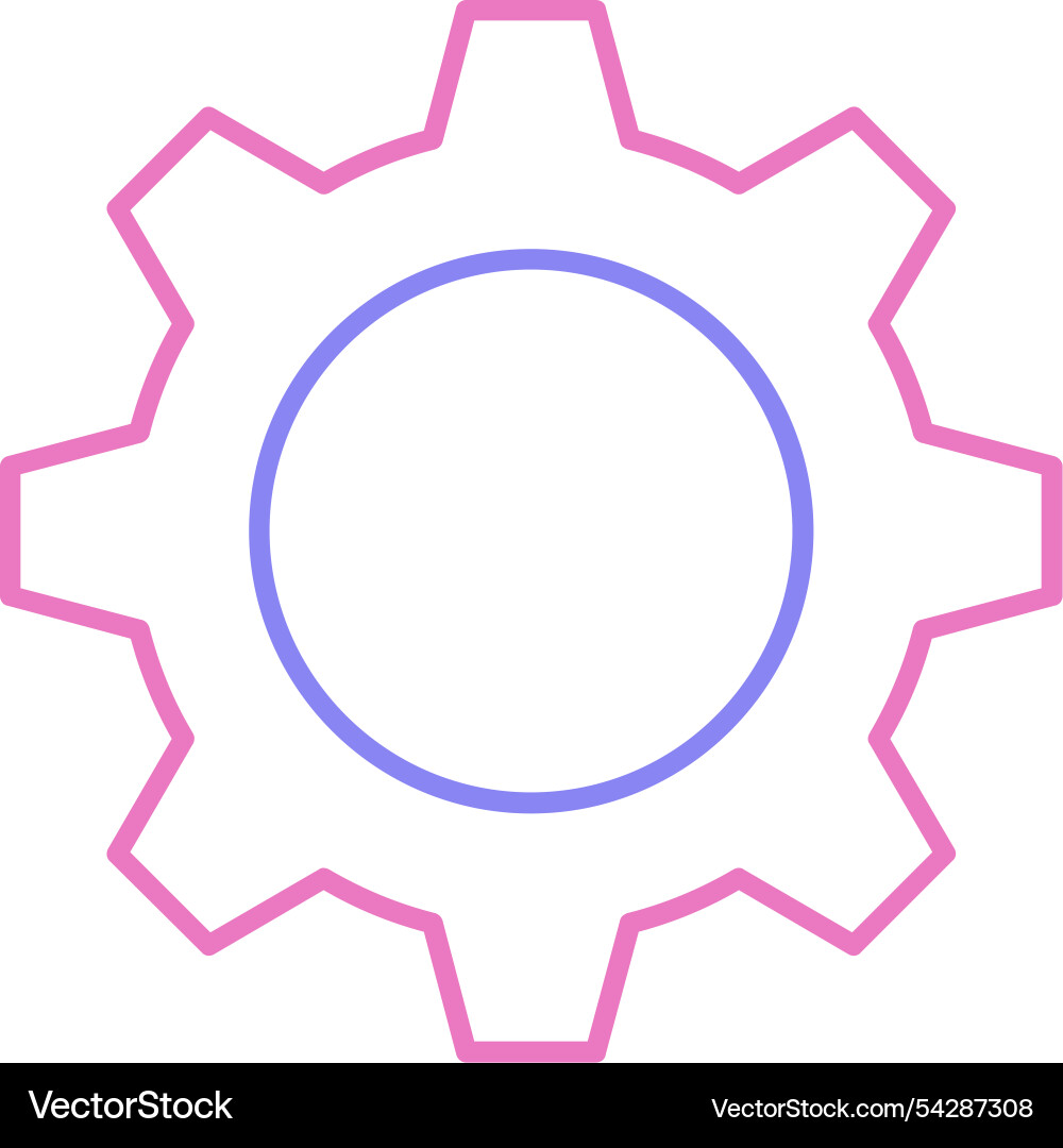Optimization line two colour icon Vector Image