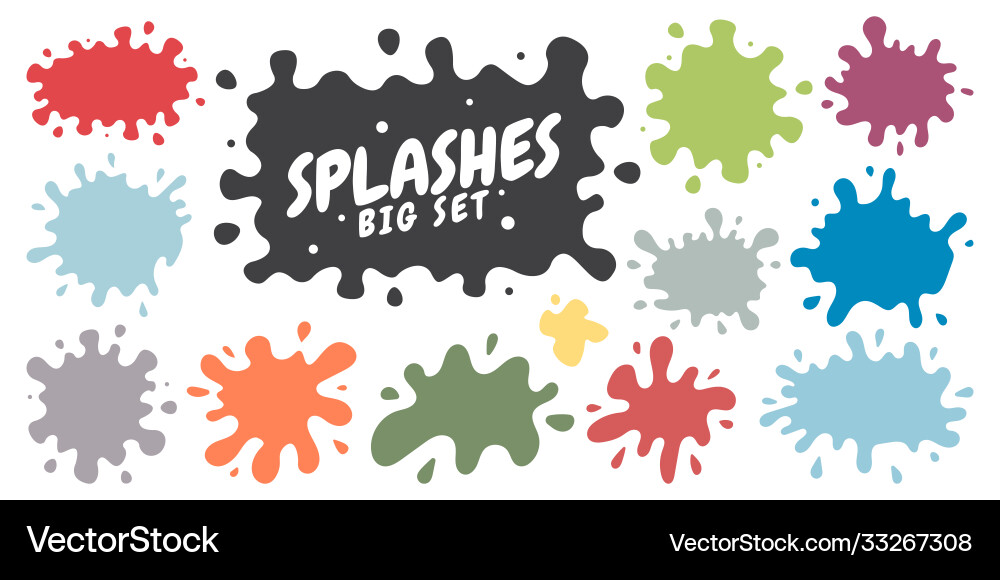 Set colored blots on white background Set colored blots on white background vector image