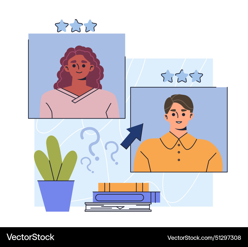 Two characters displayed in frames Two characters displayed in frames Vector Image