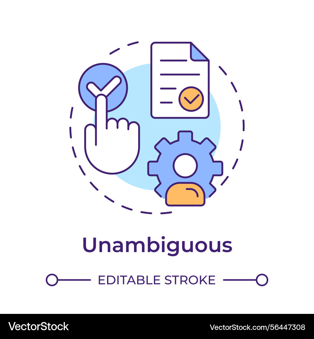 Unambiguous multi color concept icon Unambiguous multi color concept icon Vector Image