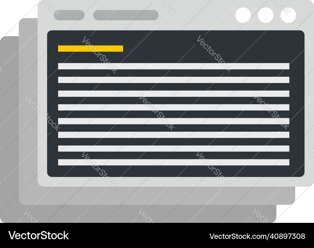 Web page testing icon flat isolated Web page testing icon flat isolated vector image