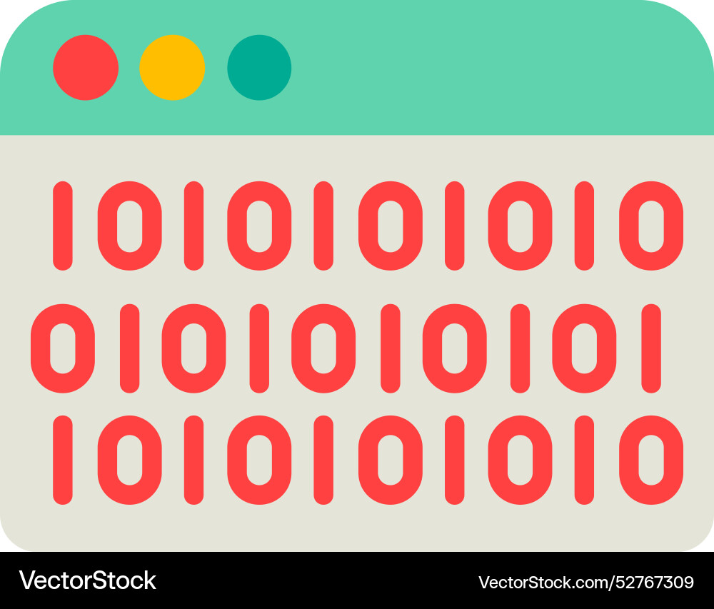 Binary code icon design vector image