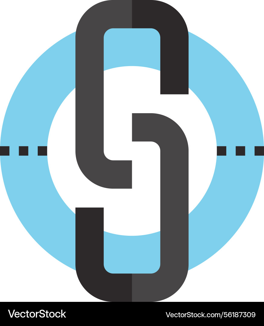 Link building flat web icon Link building flat web icon vector image