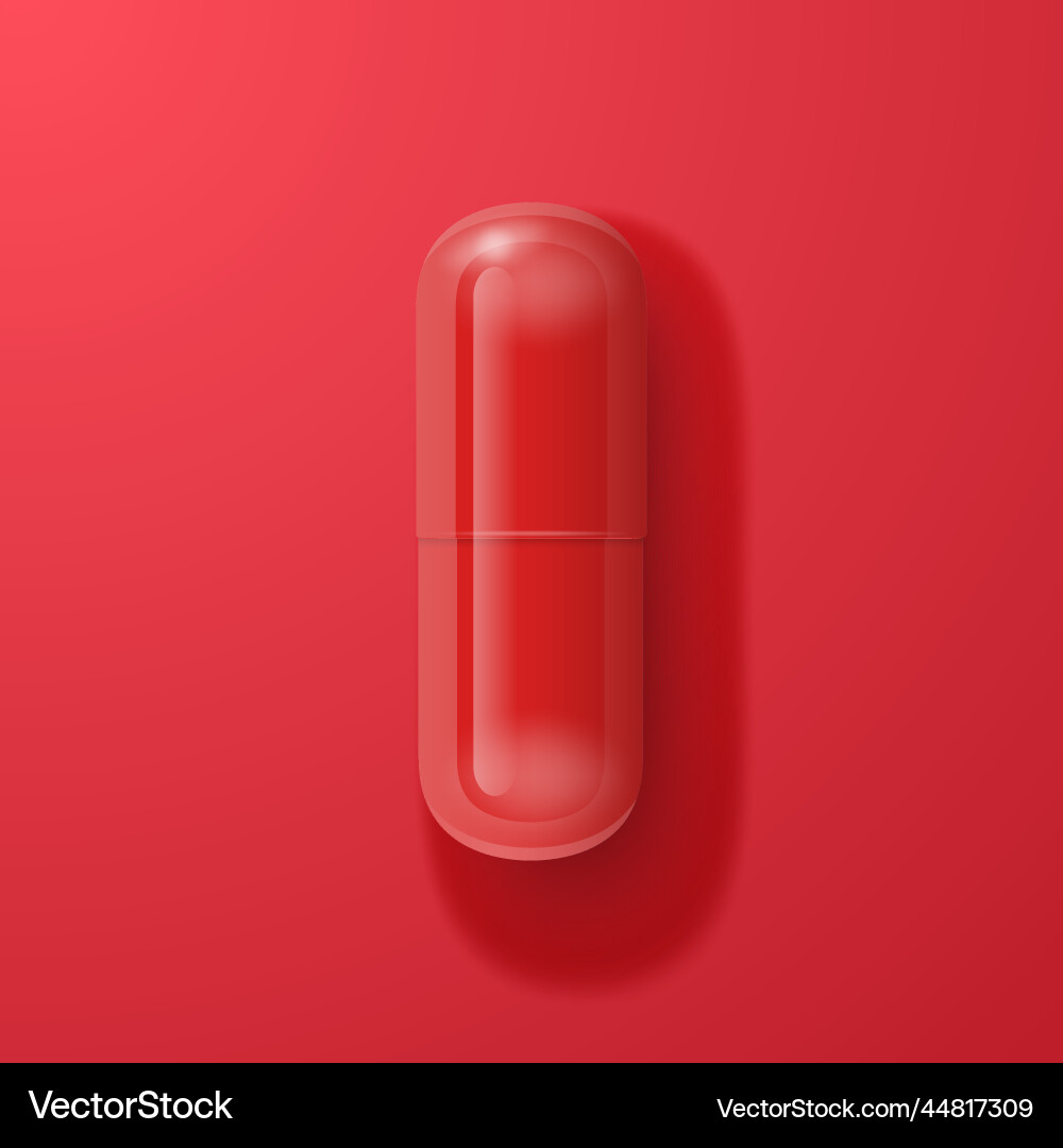 Red Pharmaceutical Pills - 3D Medizin vektorbild