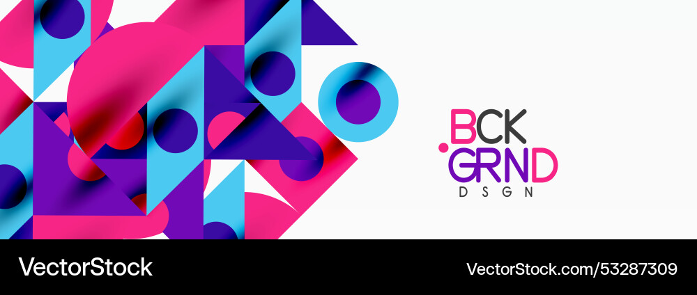 Trendy triangles lines round elements and circles Vector Image