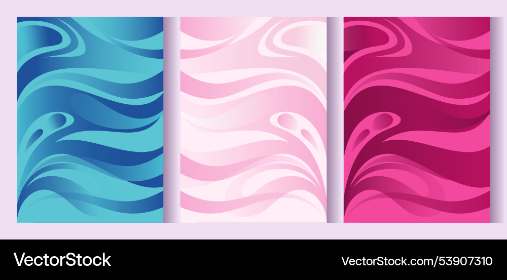 A set of colorful abstract backgrounds Vector Image